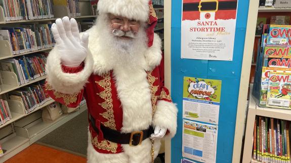 Santa in the library