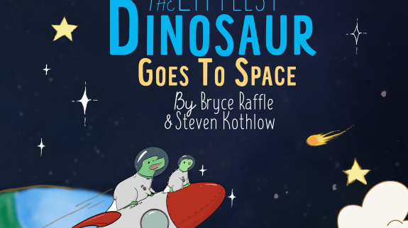 The Littlest Dinosaur Goes to Space book jacket.