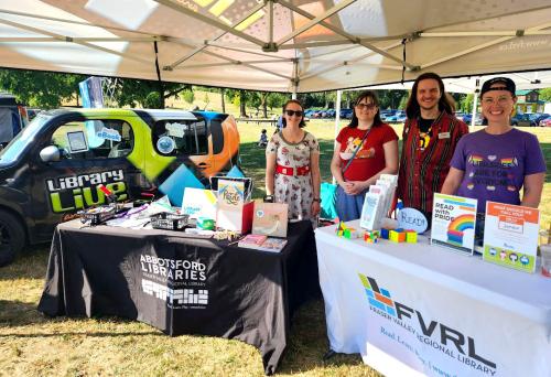 FVRL staff attend a Pride Month celebration.