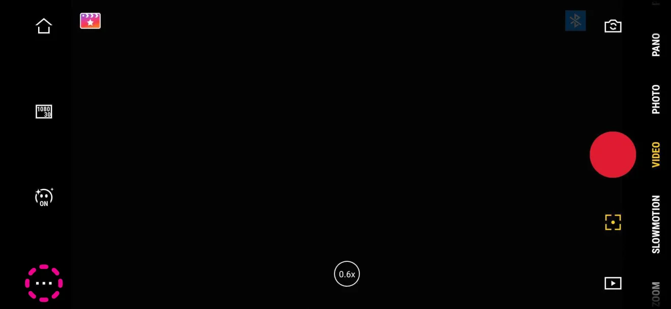 Gimbal app screen image highlighting the three dots
