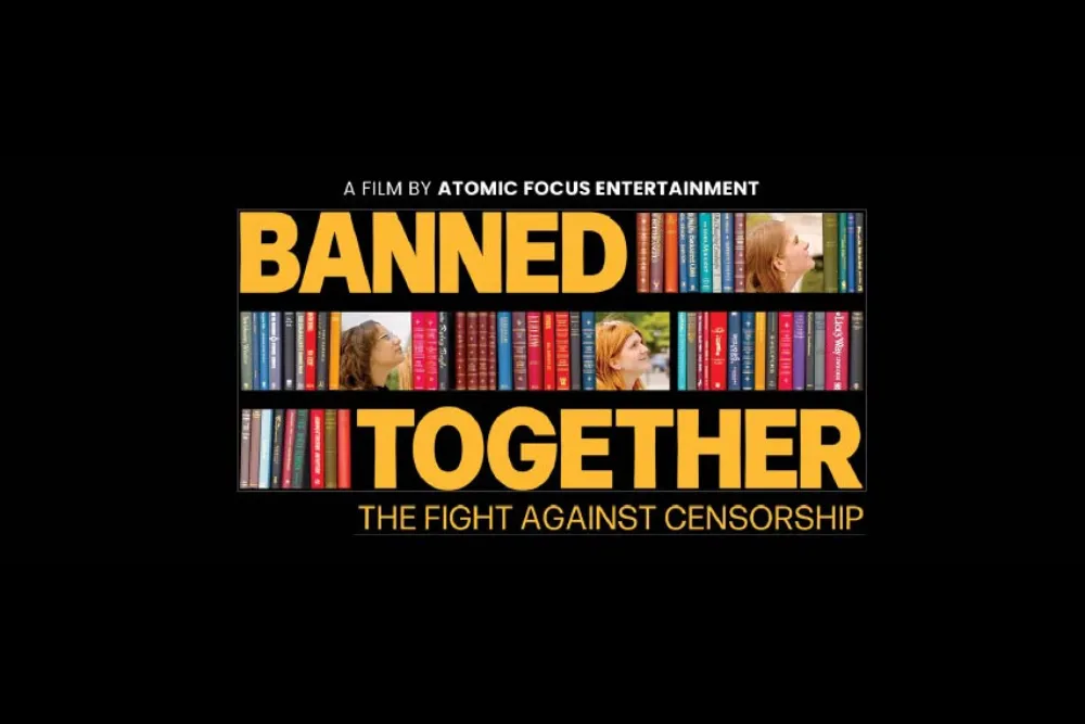 Movie poster for documentary "Banned Together - The Fight Against Censorship".