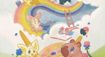 Image, Colorful rainbow Illustration of 2025 BC Summer Reading Club poster design