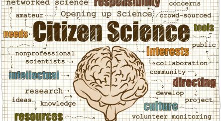 An illustration depicting citizen science, highlighting community engagement in scientific processes for improving lives.