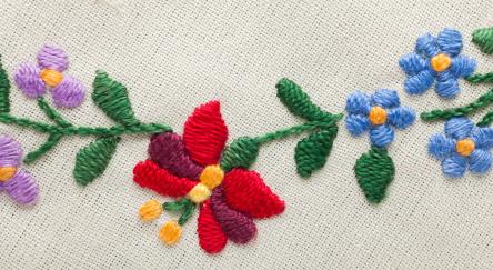 Traditional embroidery with floral motifs.