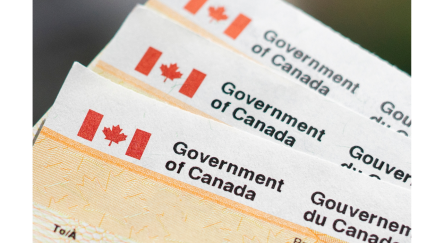 Picture of Government of Canada logo on documents 
