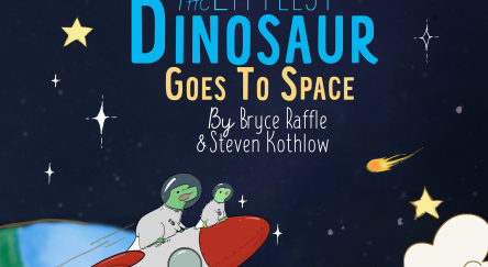 The Littlest Dinosaur Goes to Space book jacket.