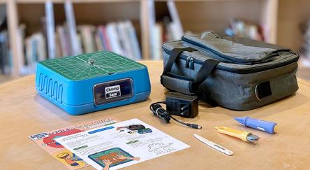 Photo of ChompSaw kit on table