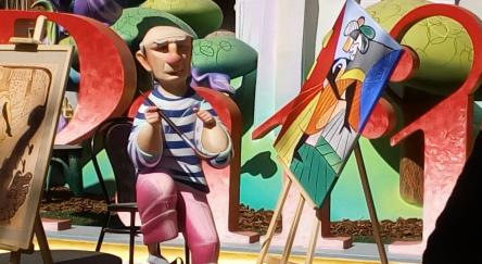 Clay sculpture Picasso painting