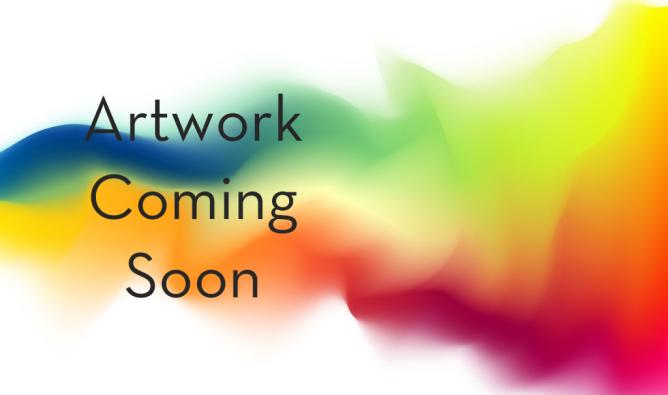 Splash of colour with the words artwork coming soon.
