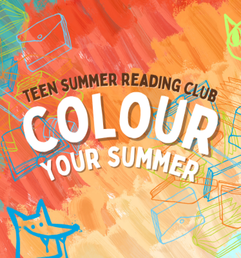 teens summer reading club artwork colour your summer